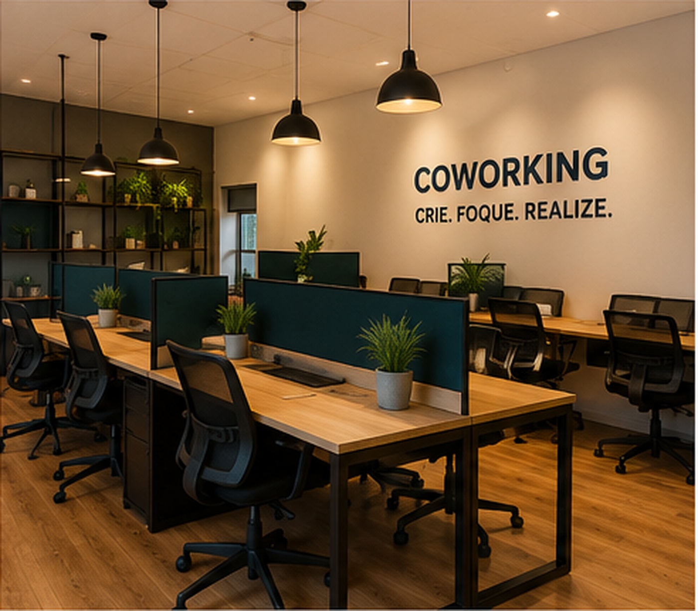 Estações de coworking da Villa das Artes